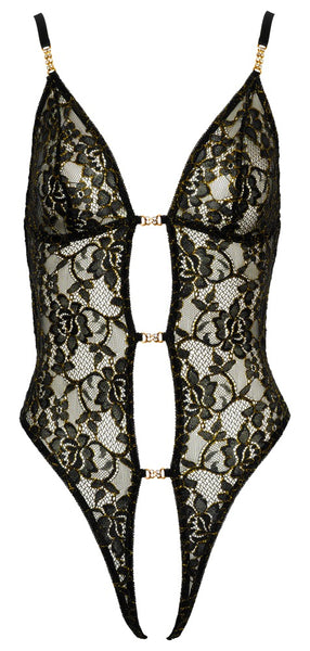 Katniss - Gold Detailed Bodysuit