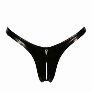 Annabelle Open Crotch Thong in Vinyl