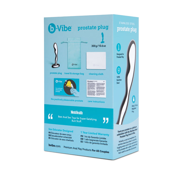 b-Vibe Stainless Steel Prostate Plug NEW