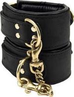 Handmade Nubuck Leather Wrist Cuffs - Black