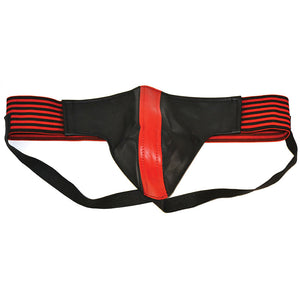 Leather Jock Black And Red