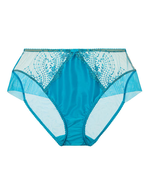 Julies Roses Butterfly Blue High Waist Brief (Last chance to buy)