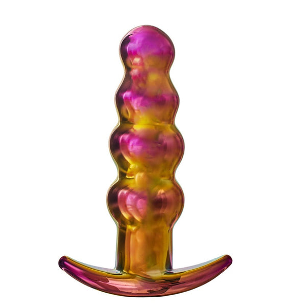 Beaded Glas Remote Controlled Butt Plug by Glamour Glass