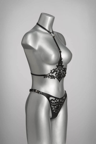 Lilly Luxury Leather Couture Thong by VoyeurX