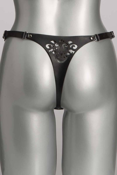 Lilly Luxury Leather Couture Thong by VoyeurX