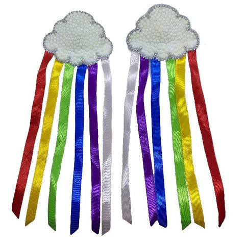 Rainbow Cloud Crystal Nipple Tassels with Rainbow Ribbon Tassels (LIMITED EDTION)