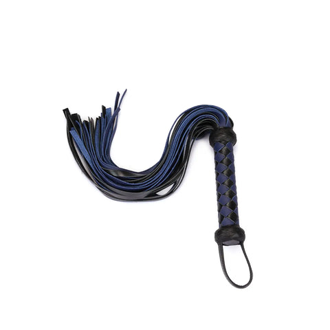 Cerulean Dominion Blue Leather Flogger by Liebe Seele