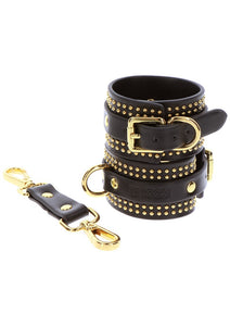 Black & Gold Wrist Cuffs by Taboom