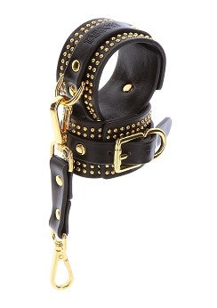 Black & Gold Wrist Cuffs by Taboom