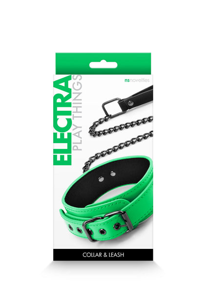 Electra Green Collar & Leash