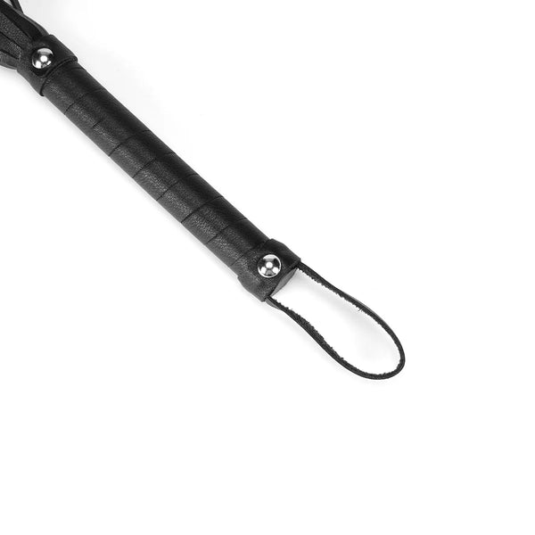 Black Bond Leather Flogger Whip by Liebe seele