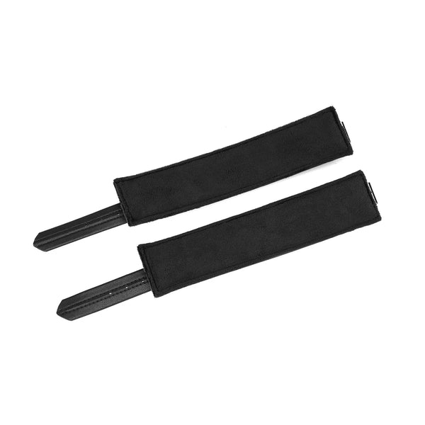 Black Bond Leather Handcuffs with Soft Lining by Liebe Seele