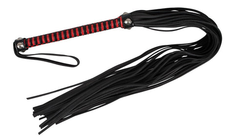 Red and Black Leather Flogger