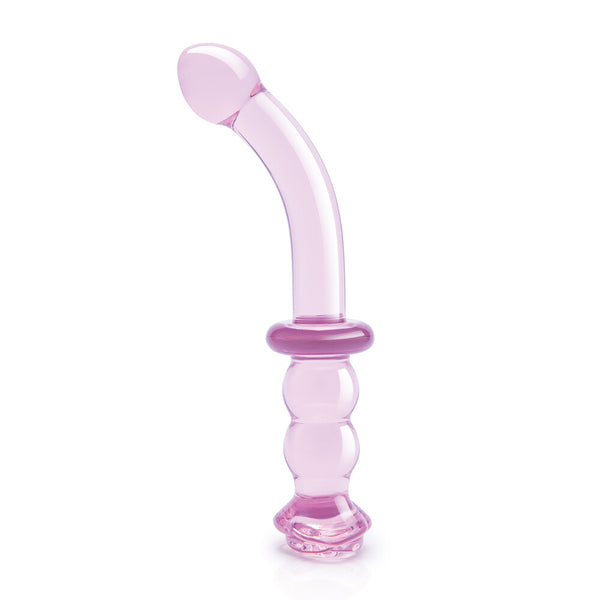 Glass Rosebud G-Spot Dildo