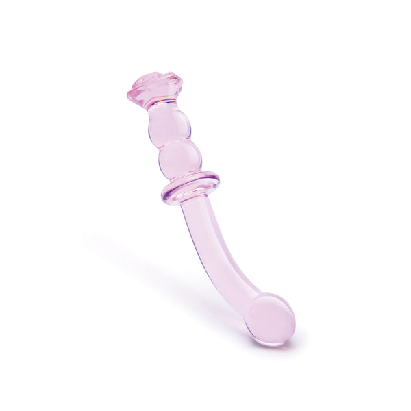 Glass Rosebud G-Spot Dildo