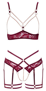 Rhaxana- Red Lace Set