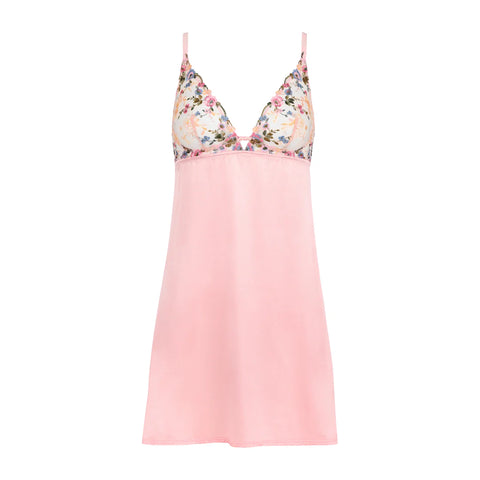 Prestige Amor Silk Nightdress Slip in Blush by HUIT