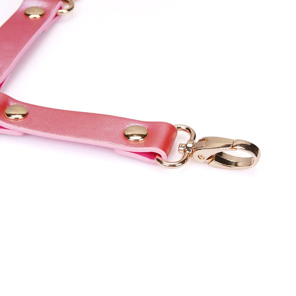 Lustre Rosa Pink Leather Hogtie by Liebe Seele