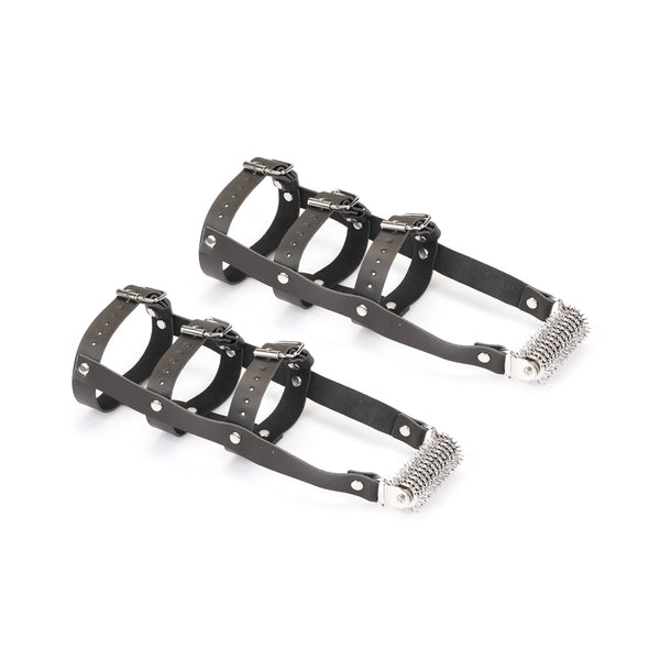 Leather Forced High Heel Ankle Harness by Liebe Seele (Silver & Rose Gold)