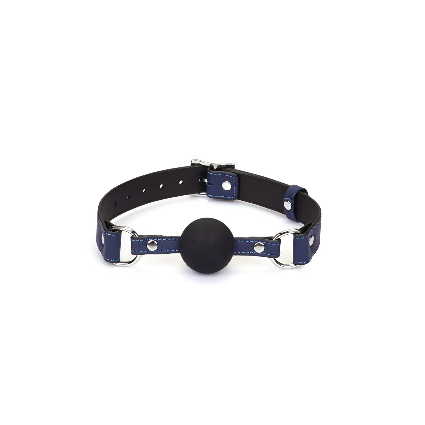 Cerulean Dominion Blue Leather Ball Gag by Liebe Seele