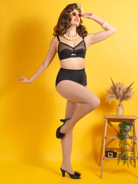 Opaque Tights by What Katie Did (Black, Nude)