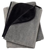 Fascinator Faux Fur Waterproof Throw (Black or Grey)
