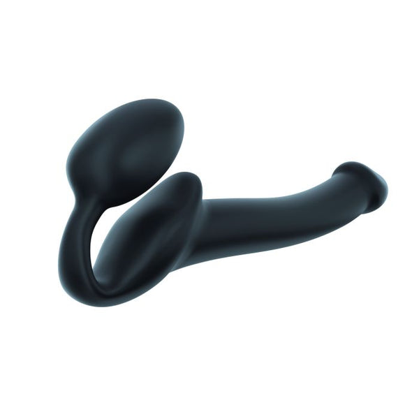 NEW -Strap On Me - Semi-Realistic Bendable Non-Vibrating Strap-On - S- Black