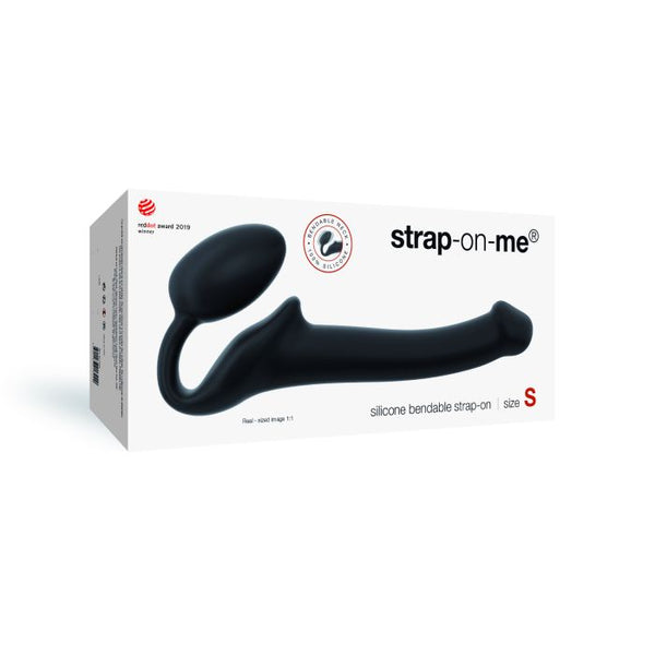 NEW -Strap On Me - Semi-Realistic Bendable Non-Vibrating Strap-On - S- Black