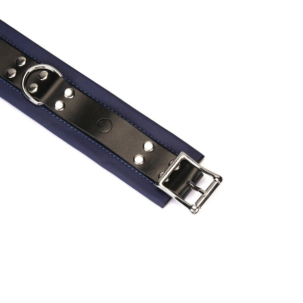 Cerulean Dominio Blue Leather Handcuffs by Liebe Seele