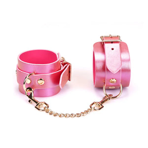 Lustre Rosa Pink Leather Ankle Cuff  by Liebe Seele