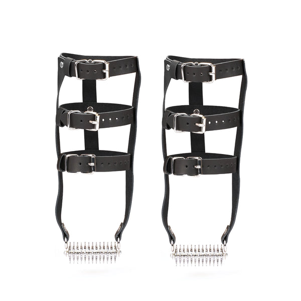 Leather Forced High Heel Ankle Harness by Liebe Seele (Silver & Rose Gold)