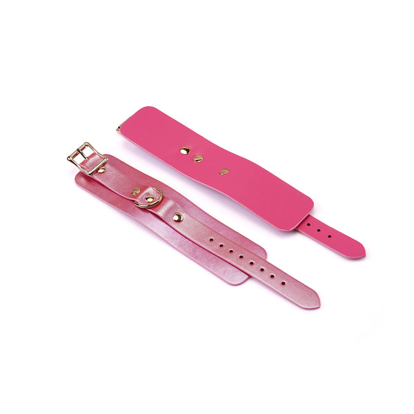 Lustre Rosa Pink Leather Wrist Cuff by Liebe Seele