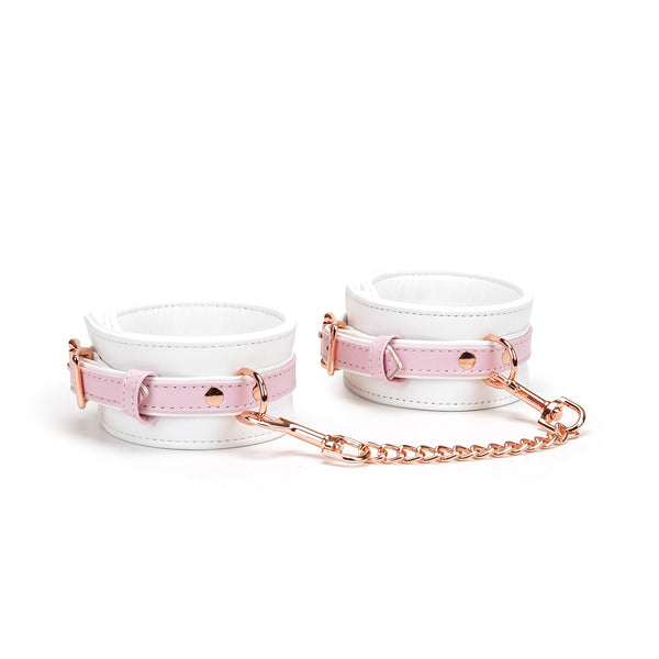 Fairy Green or Pink Leather Ankle Cuffs by Liebe Seele.