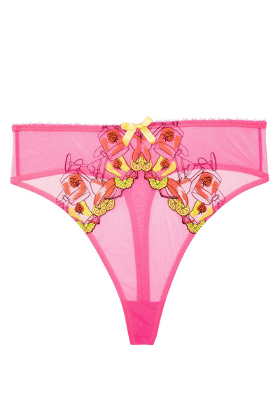 Magda - Cocktail Embroidery High Waist Thong