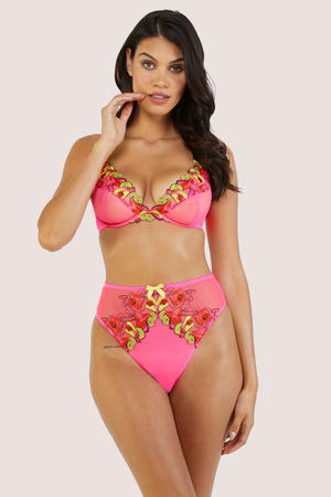Magda - Cocktail Embroidery High Waist Thong