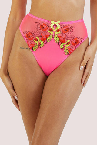 Magda - Cocktail Embroidery High Waist Thong