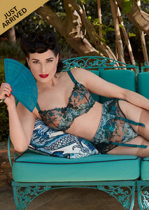 NEW! Victresse Kingfisher Blue Foil Bra by Dita Von Teese