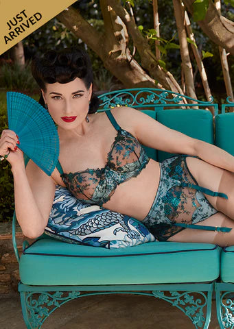 NEW! Victresse Kingfisher Blue Foil Bra by Dita Von Teese
