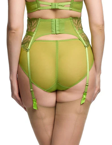 NEW! Severine Absinthe Foil Suspender Belt by Dita Von Teese