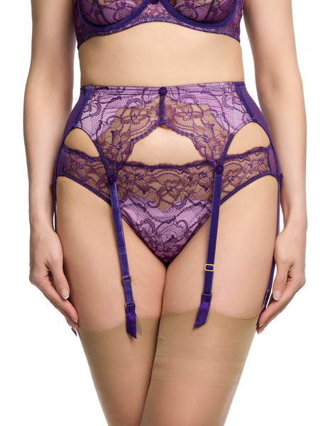 NEW! Tryst Vibrant Violet Suspender Belt by Dita Von Teese