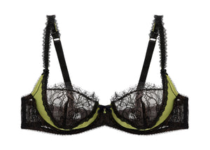 Glamcatcher Black & Olive Underwire Bra by Dita Von Teese