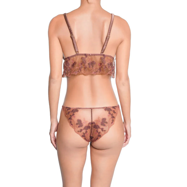 Prestige Poem Non-Wire Bralette in Chestnut by HUIT