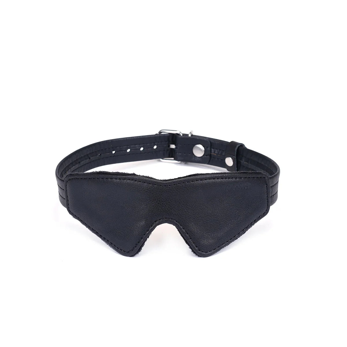 Black Bond Leather Blindfold with Soft Lining by Liebe Seele