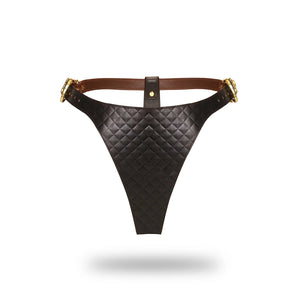 The Equestrian - Leather High-Rise Thong