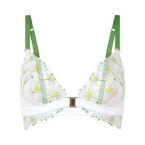 Dance of Flowers White & Apple Non-Wired Bralette by HUIT