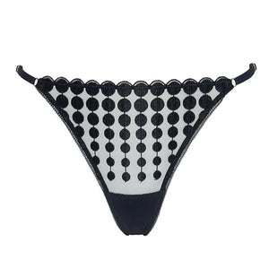 Deco Dots Black Thong by HUIT