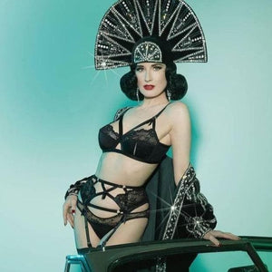 Madame X Black Underwired Bra by Dita Von Teese