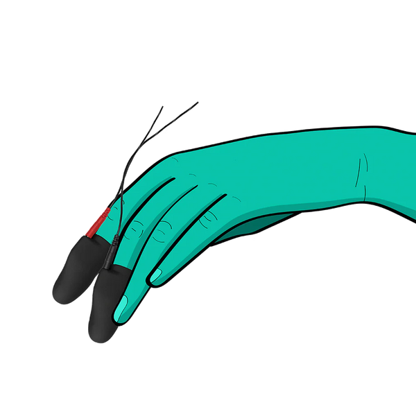 Silicone Noir 'Explorer' Electro Finger Sleeves by ElectraStim