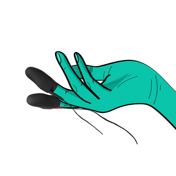 Silicone Noir 'Explorer' Electro Finger Sleeves by ElectraStim