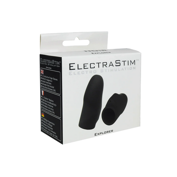 Silicone Noir 'Explorer' Electro Finger Sleeves by ElectraStim